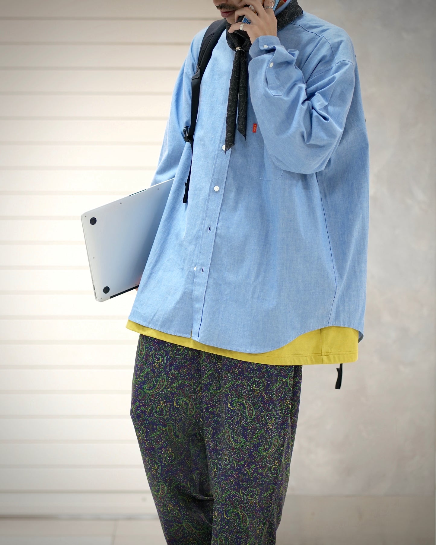 CALCULATION SHIRT DUNGAREE / LIGHT BLUE