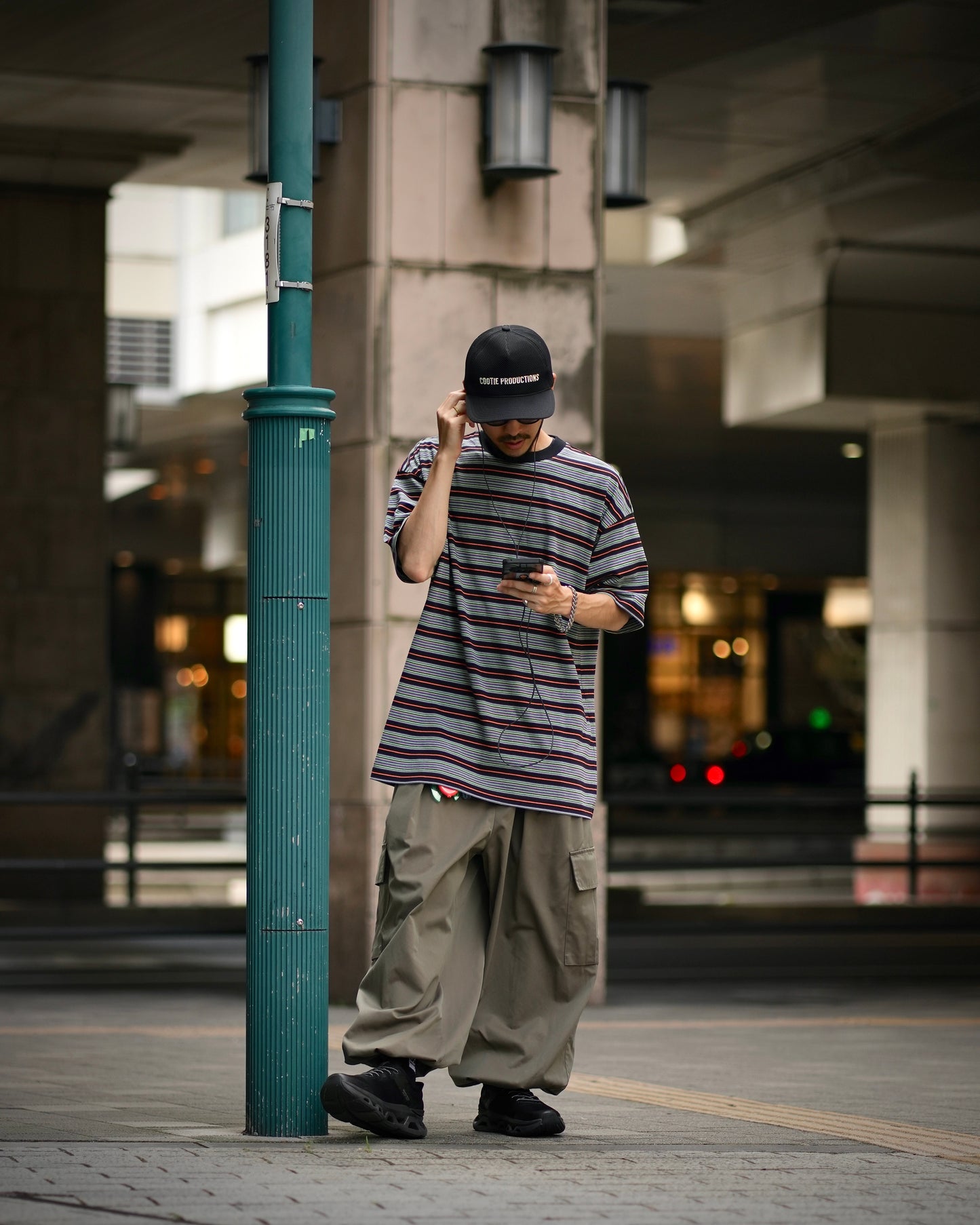 H/S “ BORDER ” / BLACK × PURPLE
