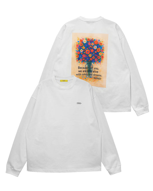 L/S “ Hanaori ” / WHITE