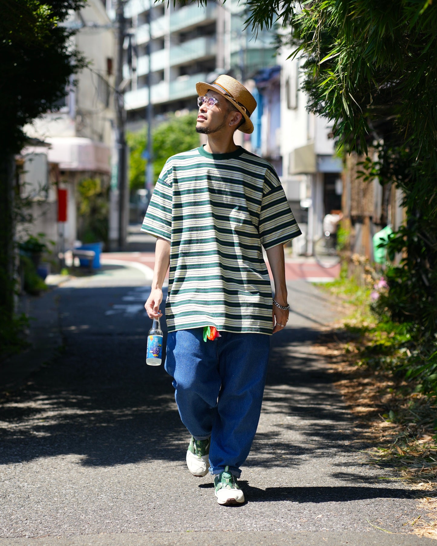 H/S “ BORDER ” / GREEN × YELLOW