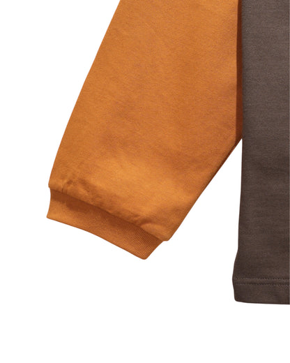 L/S “ WASZN ” / ORANGE × BROWN